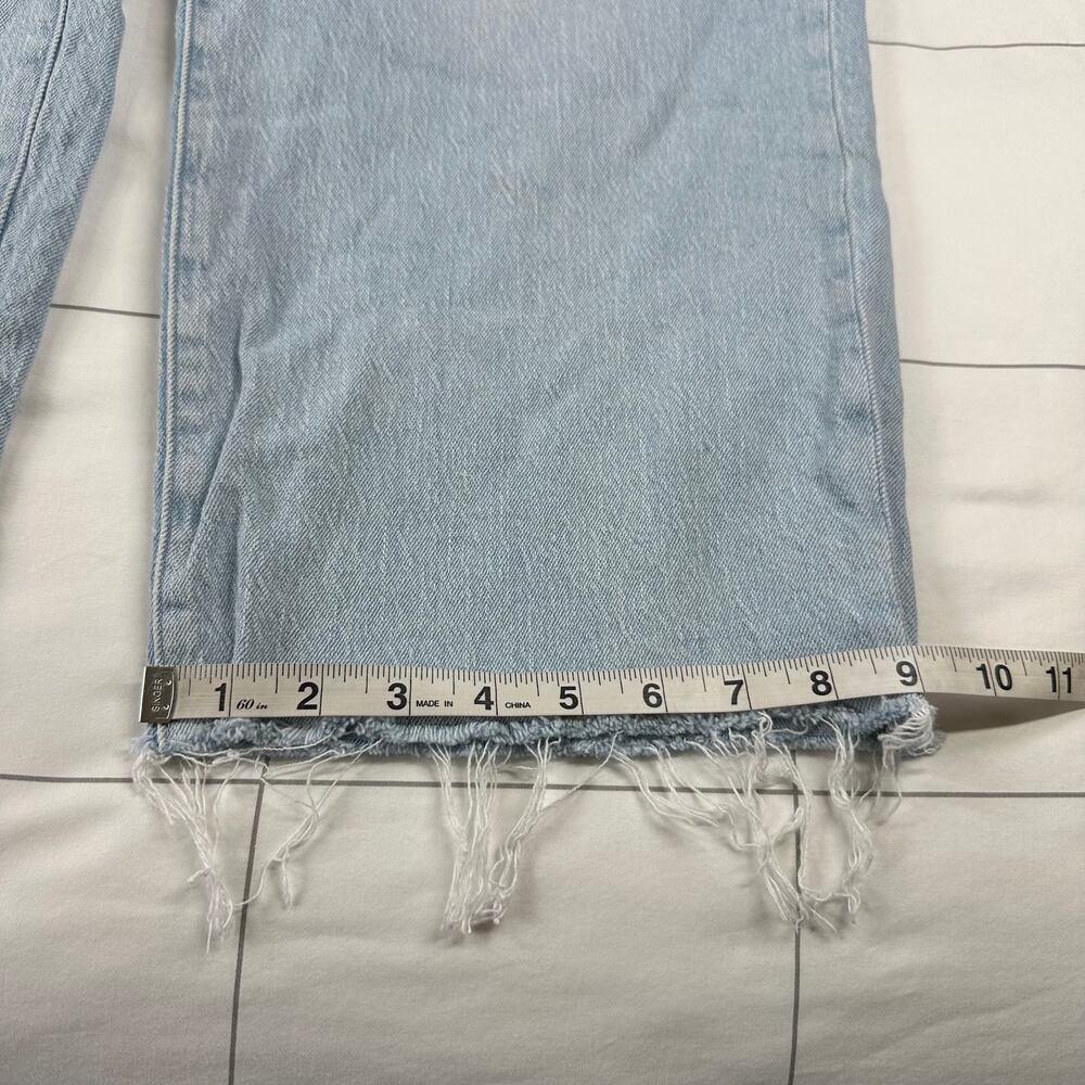 Madewell Jeans Womens 30 Blue Perfect Vintage Wide-Leg Crop Ward Light Raw Hem - Picture 12 of 14